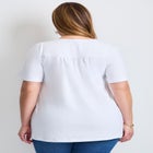 Smocked Squareneck Top image number null