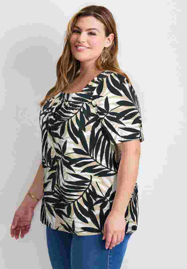 Smocked Squareneck Top image number 1
