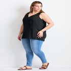 Lace Yoke Detail Tank image number null