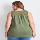 Lace Yoke Detail Tank image number null