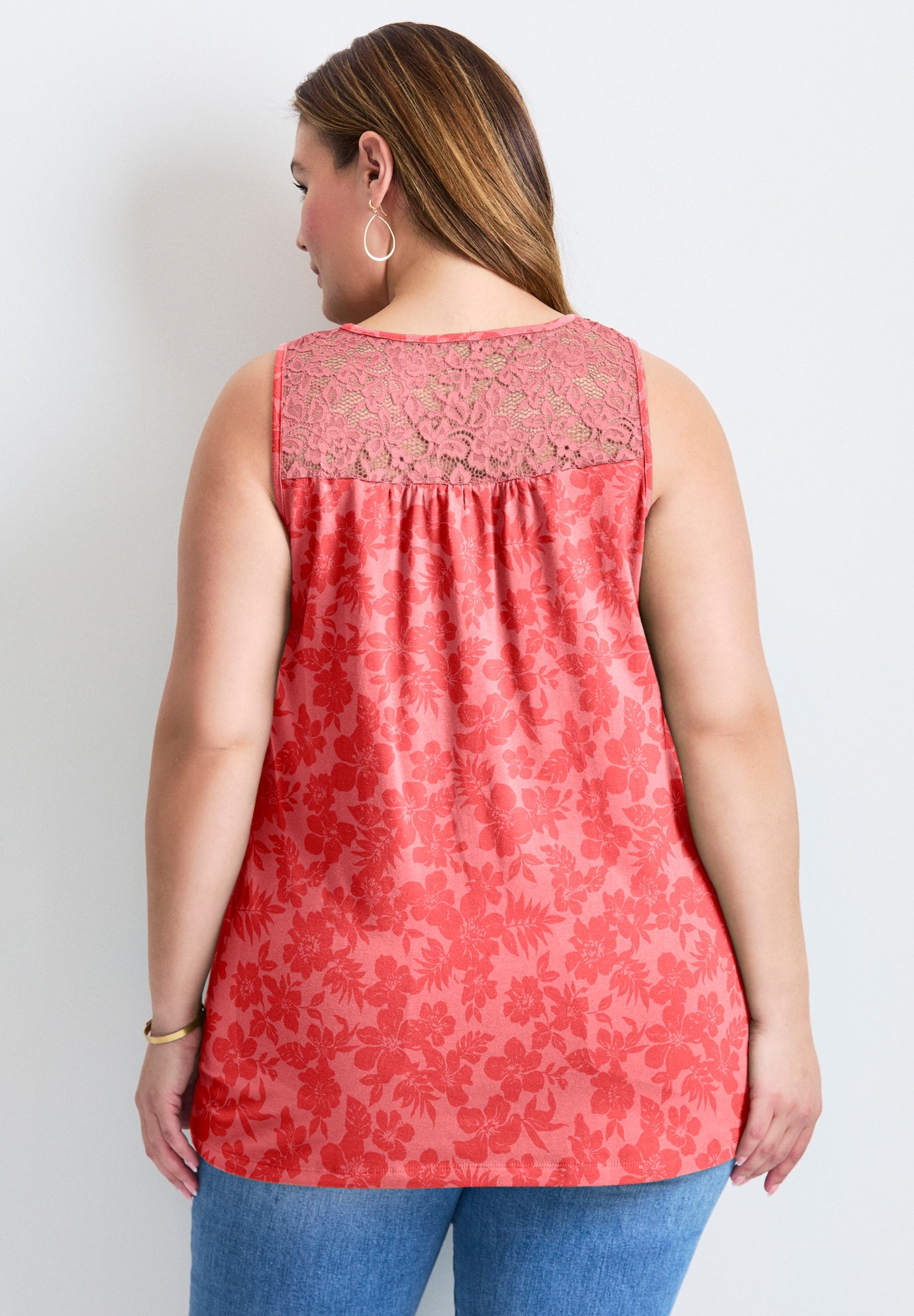 Lace Yoke Detail Tank image number 1