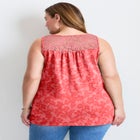 Lace Yoke Detail Tank image number null