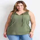 Lace Yoke Detail Tank image number null