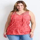 Lace Yoke Detail Tank image number null