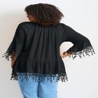  Crochet Fringe Trim Tunic image number null