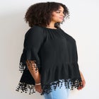  Crochet Fringe Trim Tunic image number null