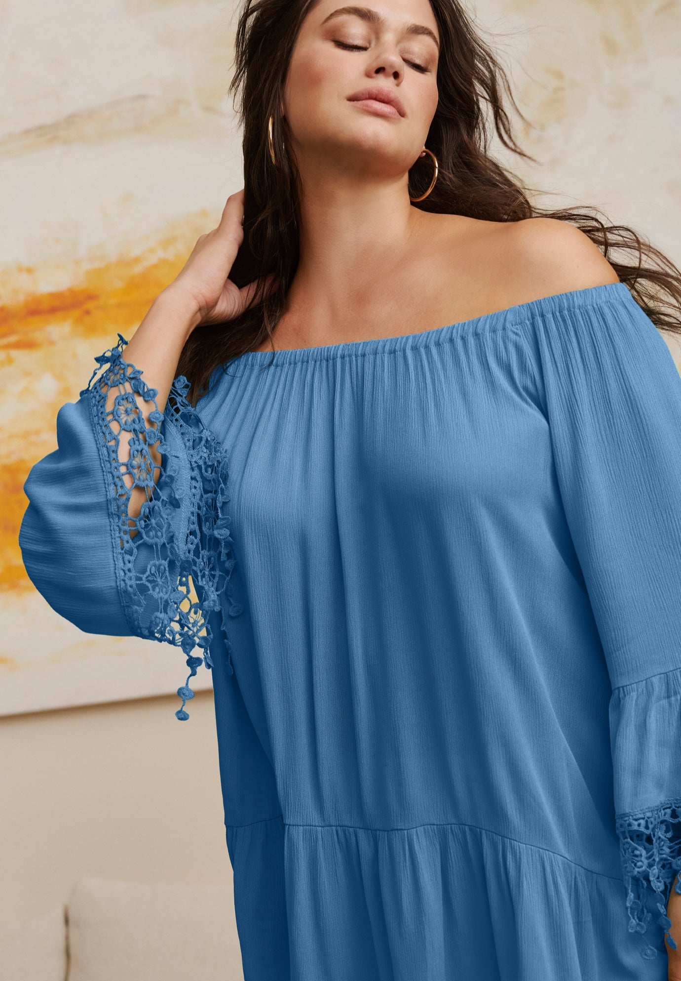  Crochet Fringe Trim Tunic image number 2