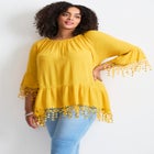  Crochet Fringe Trim Tunic image number null