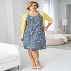 Stretch Jersey Knit Sleeveless Scoop Neck Fit and Flare Dress image number 2