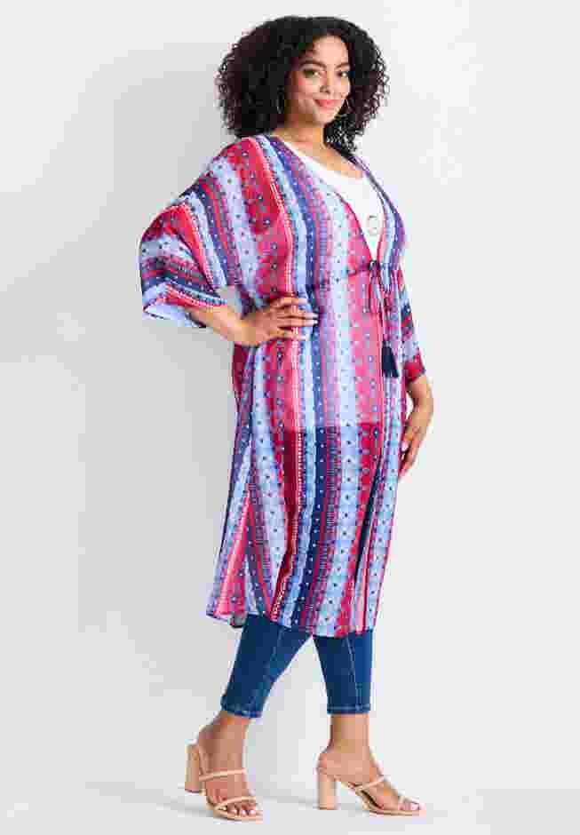 Tie-Front Duster Kimono image number 3
