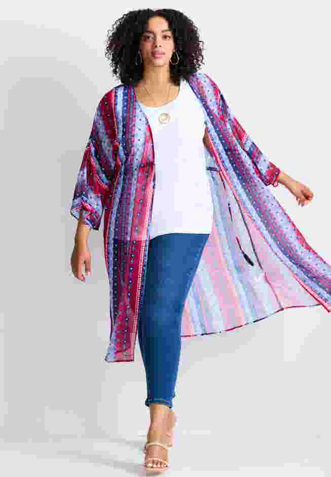 Tie-Front Duster Kimono image number 4