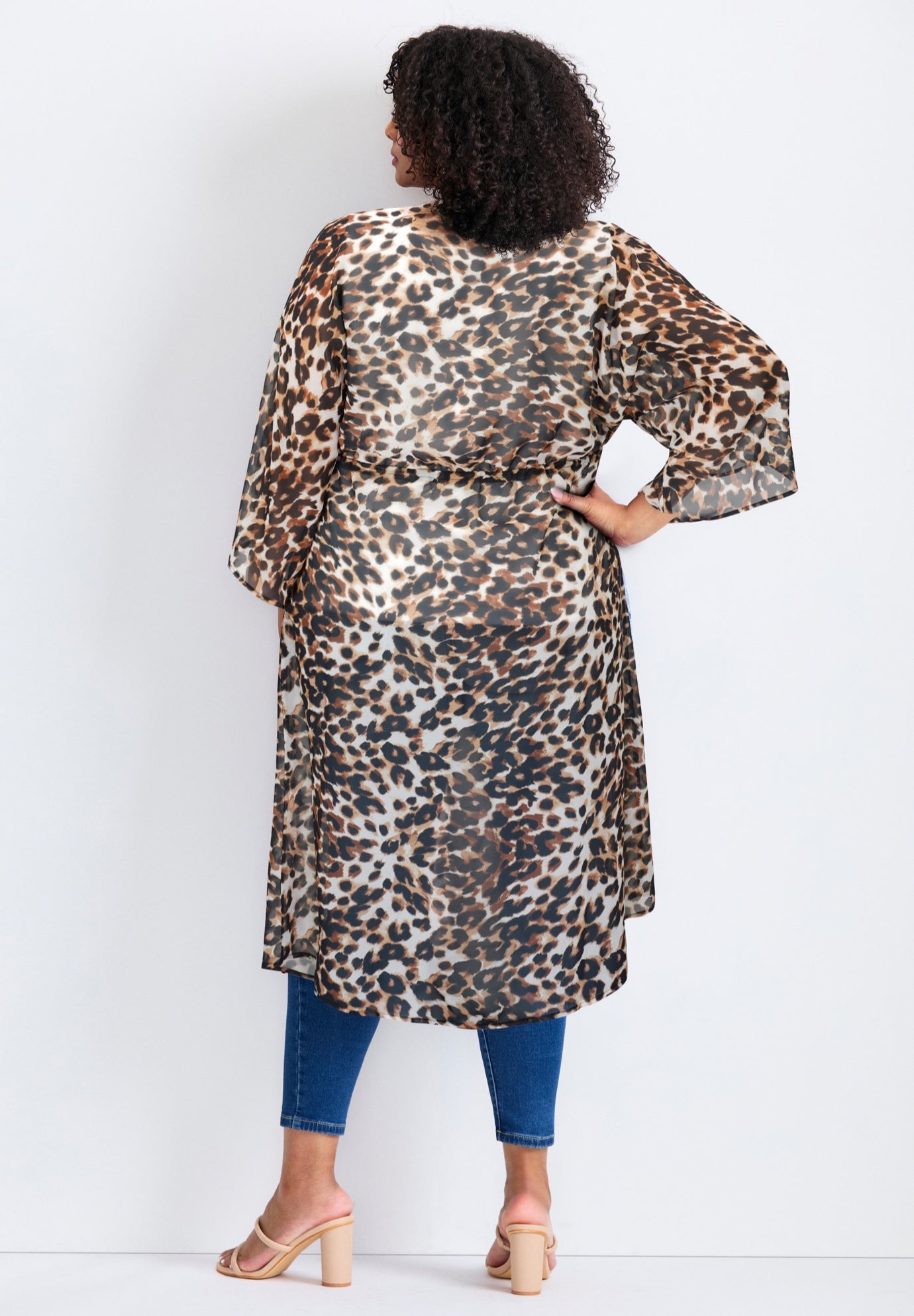 Tie-Front Duster Kimono image number 2