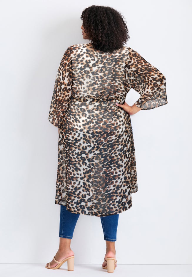 Tie-Front Duster Kimono image number 2