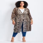 Tie-Front Duster Kimono image number null