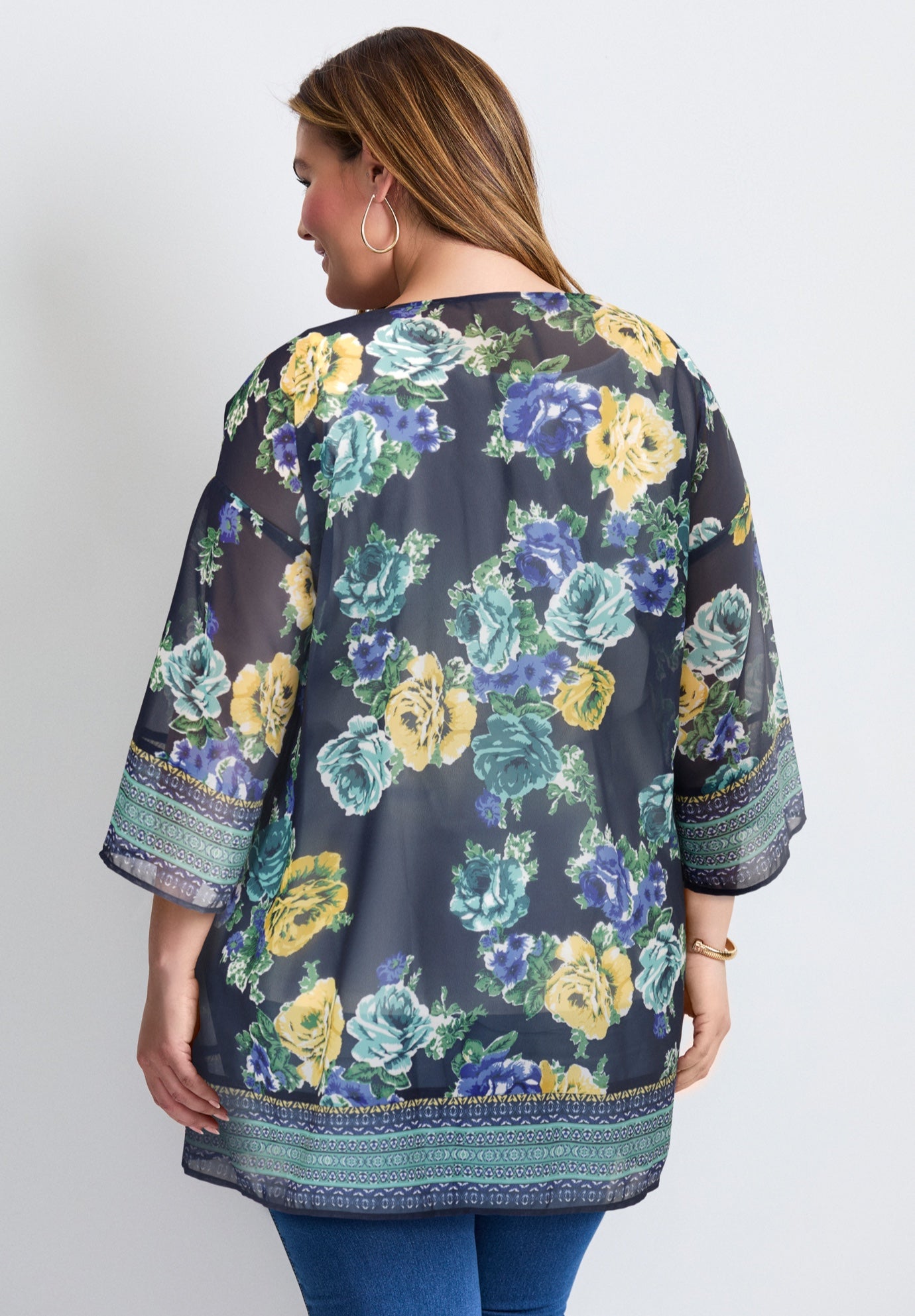Bell Sleeve Kimono image number 2