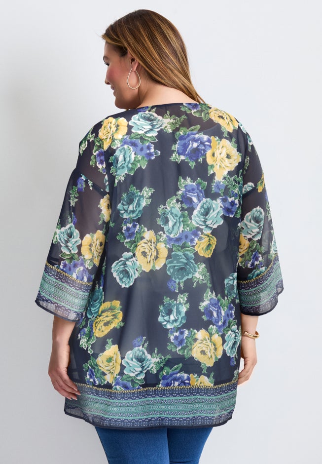 Bell Sleeve Kimono image number 2
