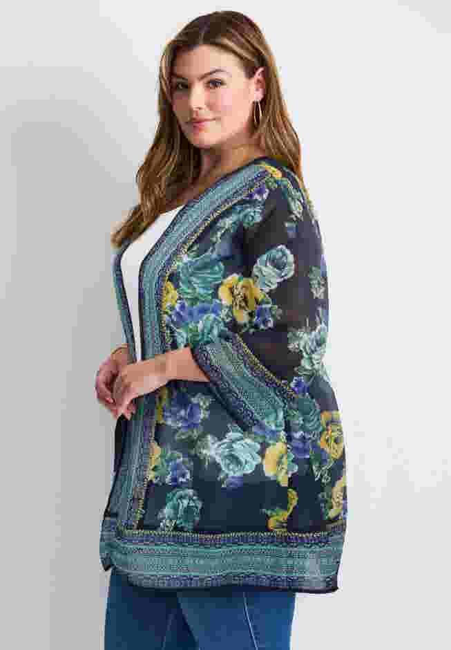 Bell Sleeve Kimono image number 1