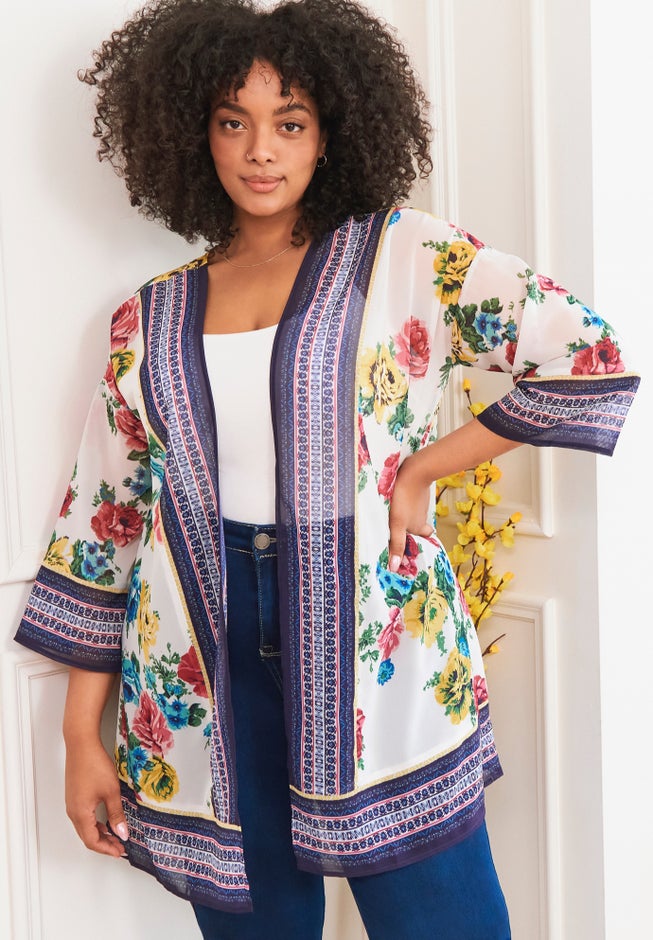 Bell Sleeve Kimono image number 2