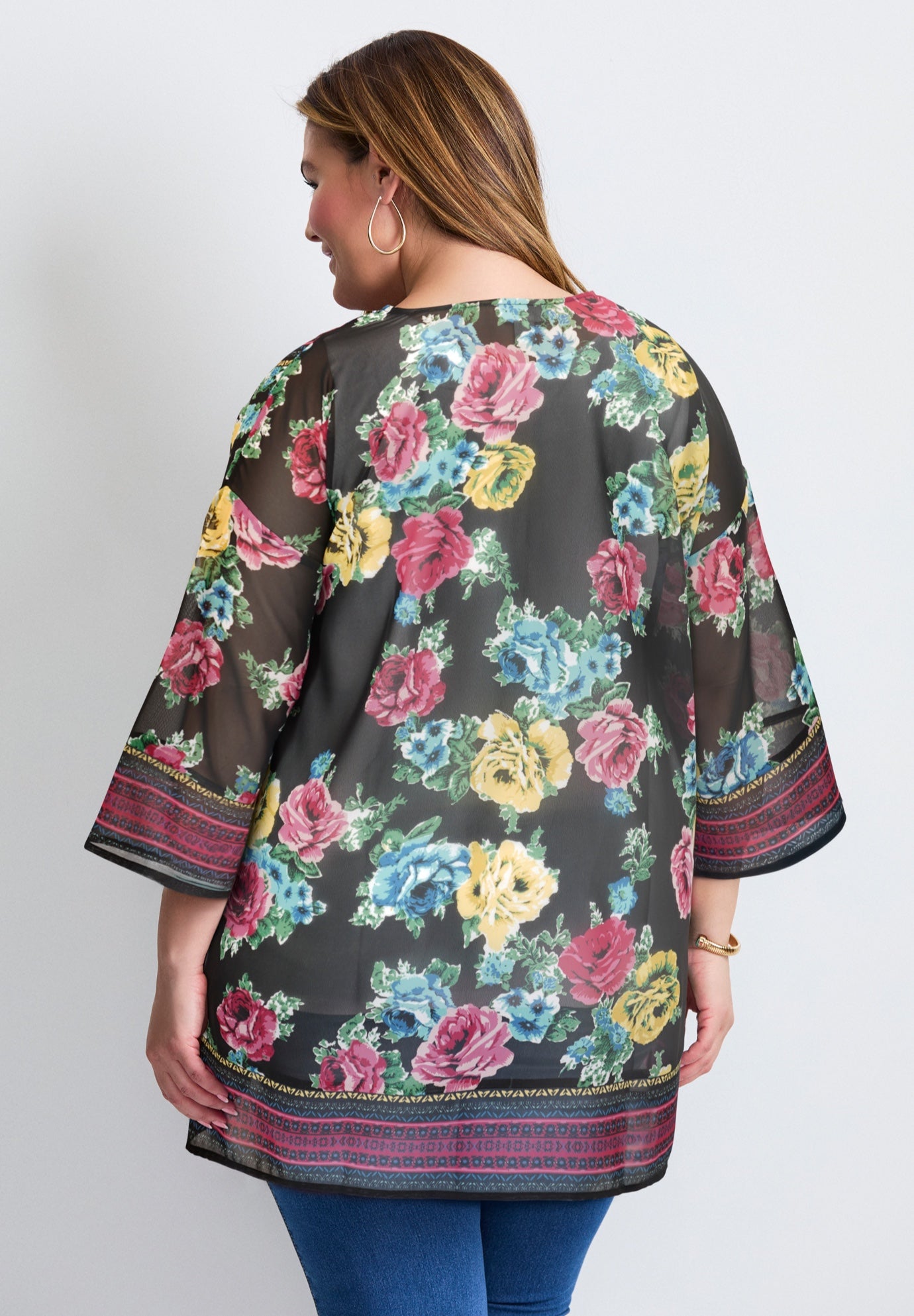 Bell Sleeve Kimono image number 1