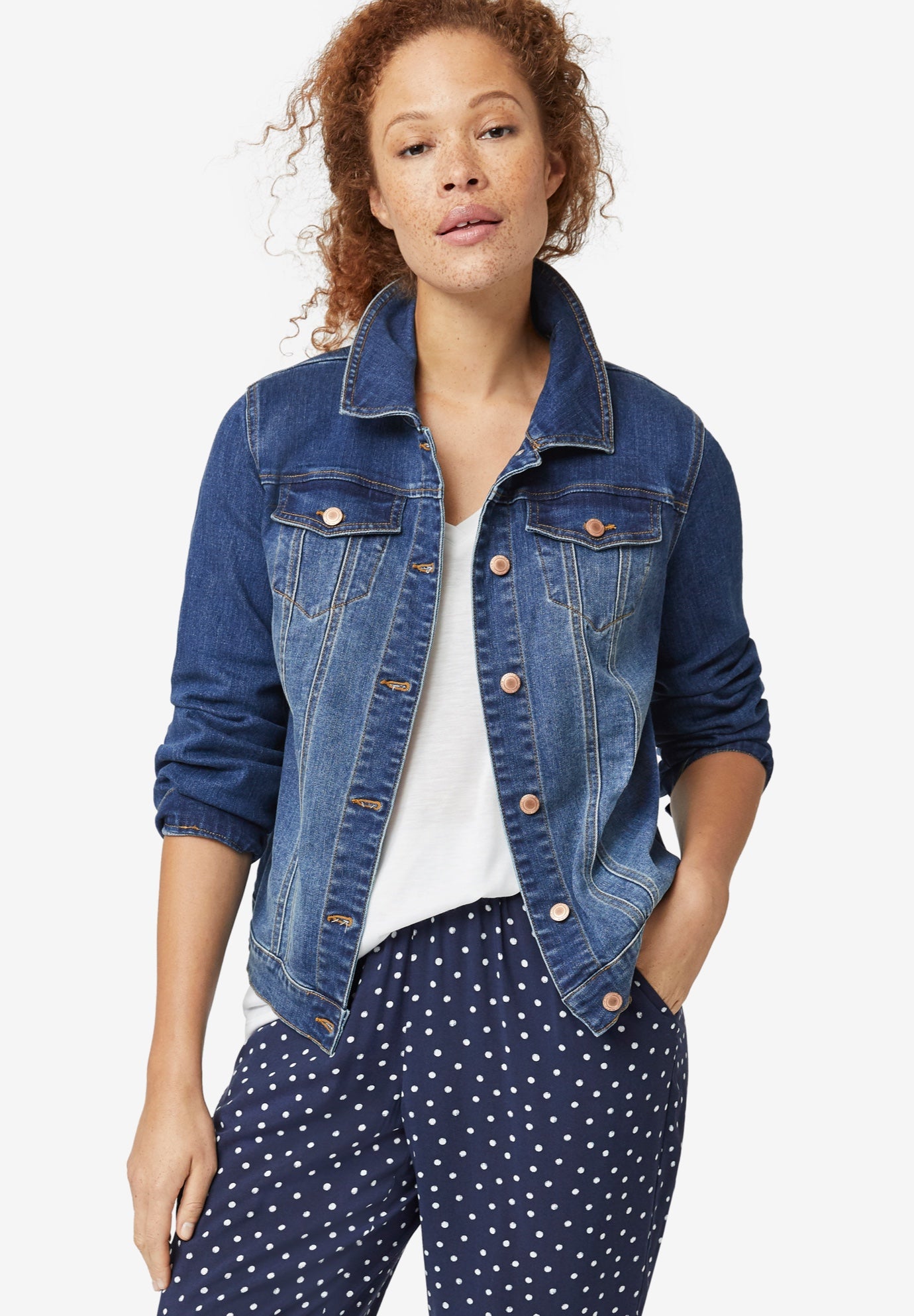 Classic Stretch Denim Jacket image number 0