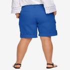 2 in 1 Mid-Rise Stretch Cotton Convertible Cargo Bermuda To Shorts image number 1
