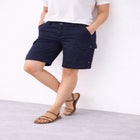Stretch Mid-rise Cargo Convertible Bermumda Shorts image number null