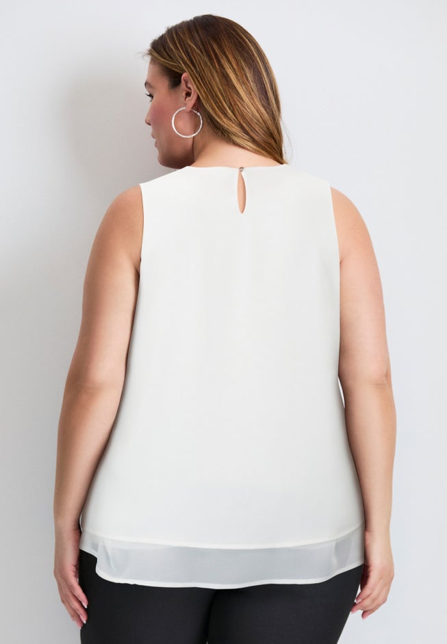 Sleeveless Double Layer Swing Tank image number 2