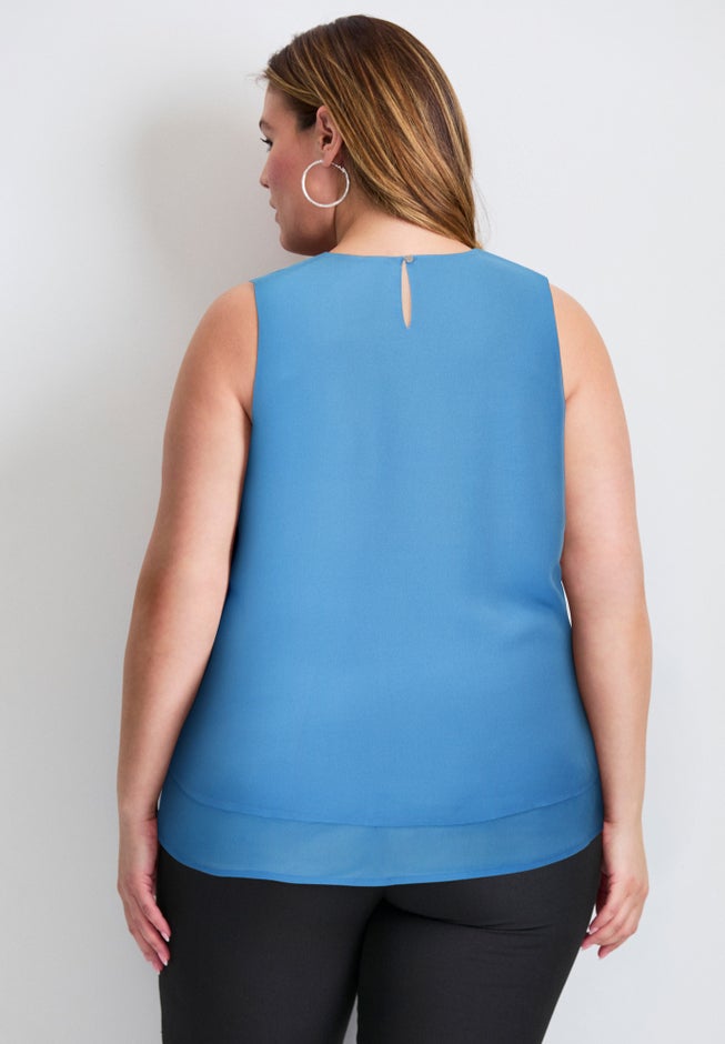 Sleeveless Double Layer Swing Tank image number 2
