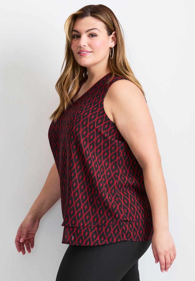 Sleeveless Double Layer Swing Tank image number 3