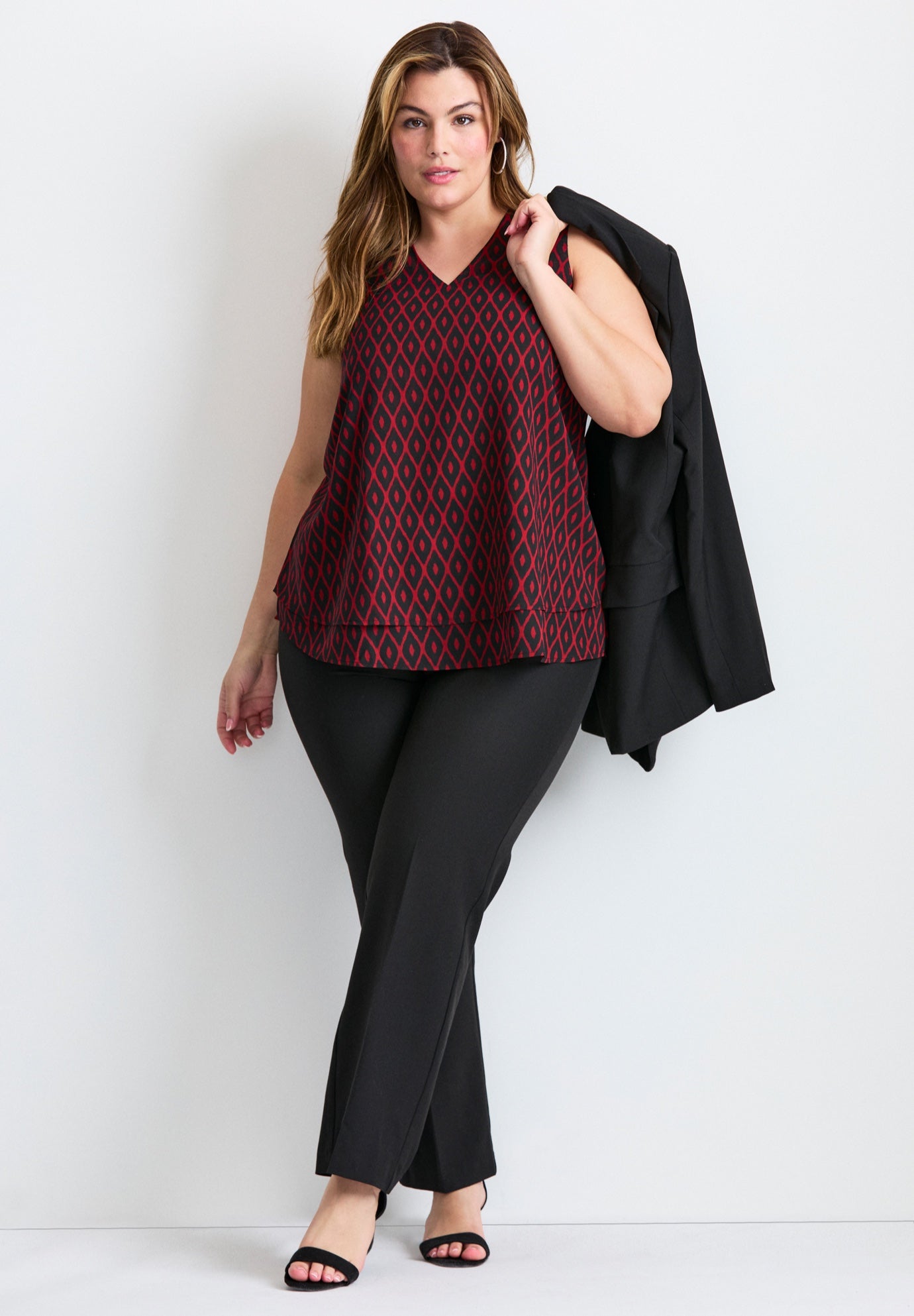 Sleeveless Double Layer Swing Tank image number 4