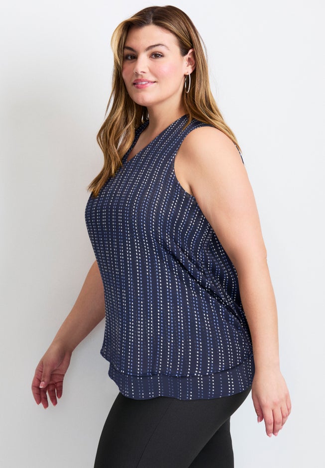 Sleeveless Double Layer Swing Tank image number 3