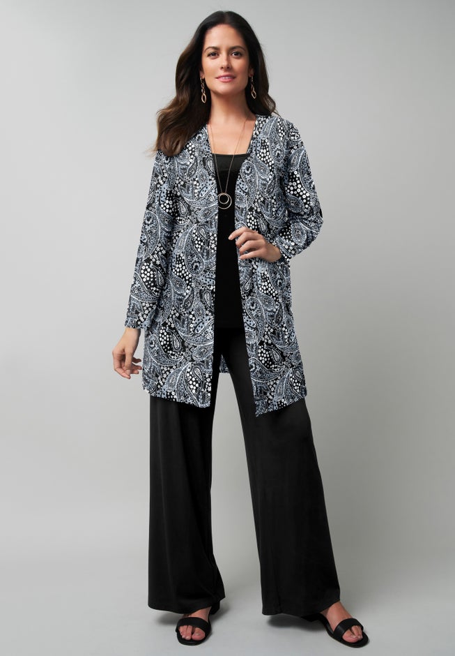 Everyday Stretch Knit Open Front Cardigan image number 1