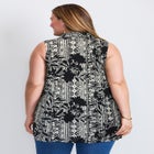 Zip Neck Hi-Low Shirt image number null