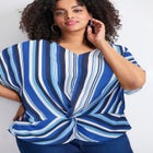 Knot Front Dolman Sleeve Blouse image number null