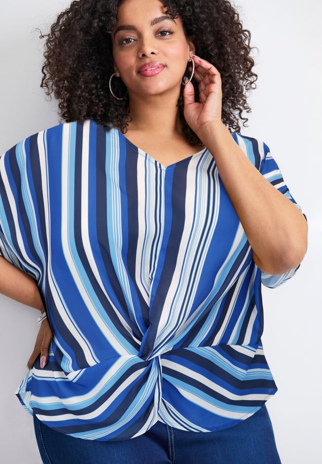 Knot Front Dolman Sleeve Blouse image number 4