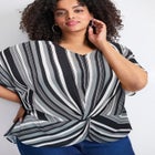 Knot Front Dolman Sleeve Blouse image number null