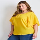 Flutter Sleeve Keyhole Blouse image number null