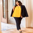 Flutter Sleeve Keyhole Blouse image number null