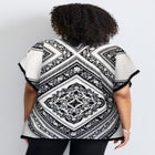 Crochet Trim Poncho Top image number null