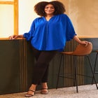 Studded Blouson Sleeve Blouse image number null