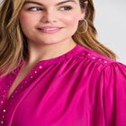 Studded Blouson Sleeve Blouse image number null