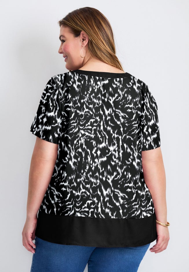 Color Block Hem Top image number 2