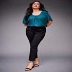 Keyhole Dolman Sleeve Blouse image number null