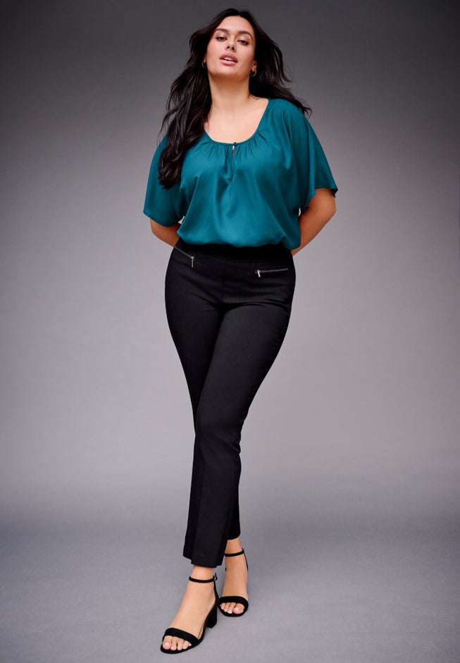 Keyhole Dolman Sleeve Blouse image number 1