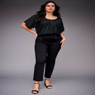 Keyhole Dolman Sleeve Blouse image number null