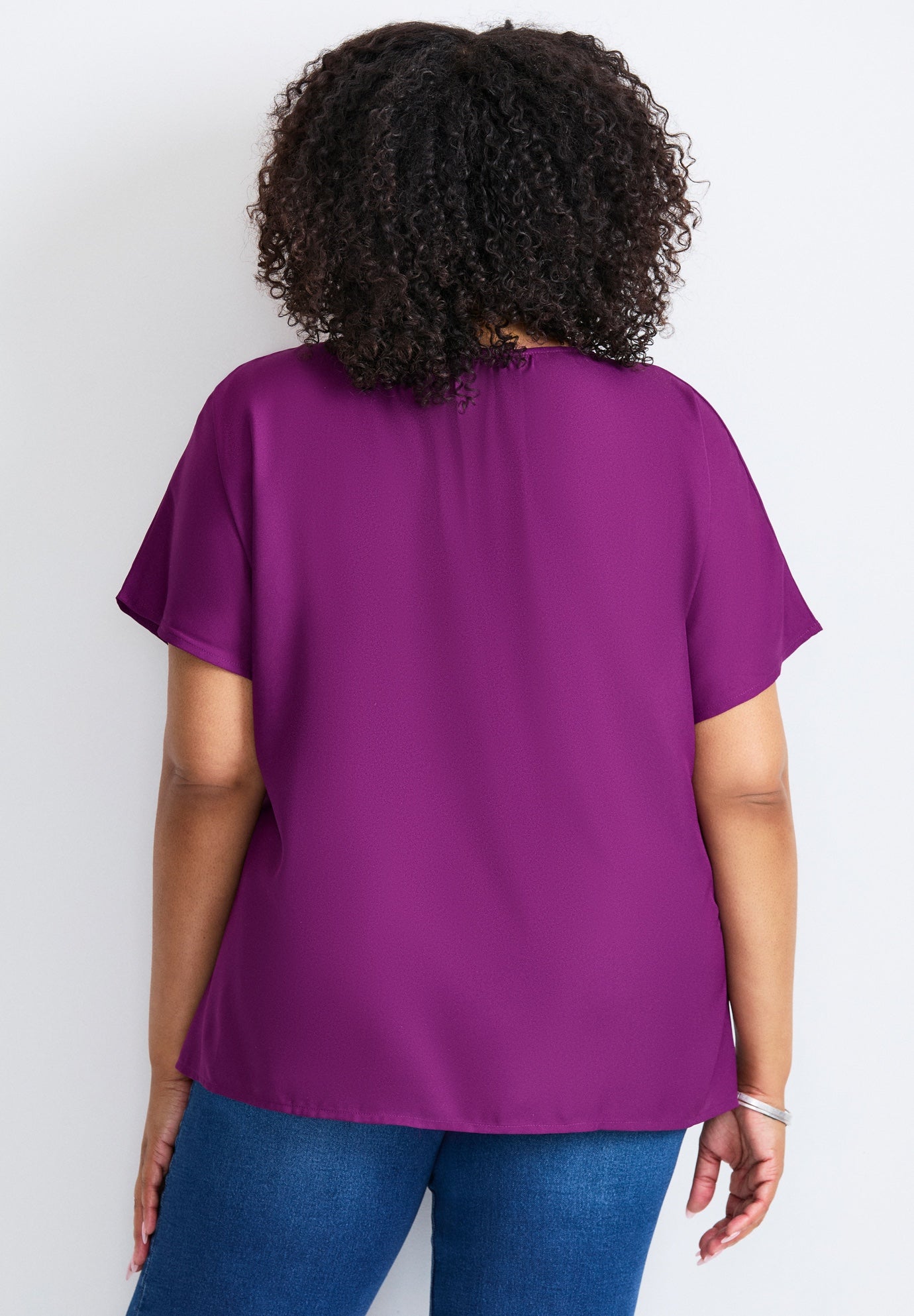 Keyhole Dolman Sleeve Blouse image number 4
