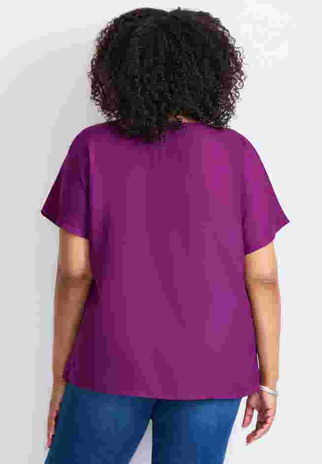 Keyhole Dolman Sleeve Blouse image number 3