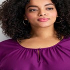 Keyhole Dolman Sleeve Blouse image number null