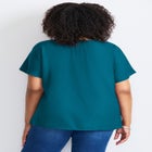 Keyhole Dolman Sleeve Blouse image number null