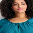 Keyhole Dolman Sleeve Blouse image number null